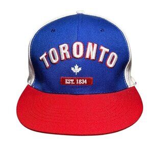Toronto Snapback Hat Souvenier Fiesta Red White Blue Adjustable Est 1834